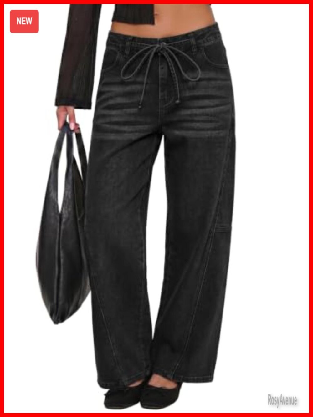 Sidefeel Wide Leg Low Rise Jeans Women Trendy